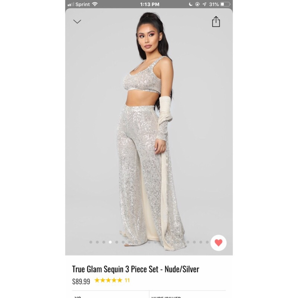 True Glam Sequins 3 Piece Set